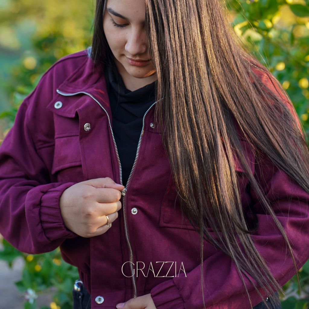 Chaqueta Siena Bomber Efecto Gamuza