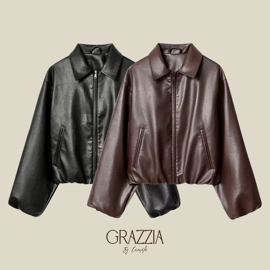 Chaqueta Bomber  "Urban Icon" - Ecocuero